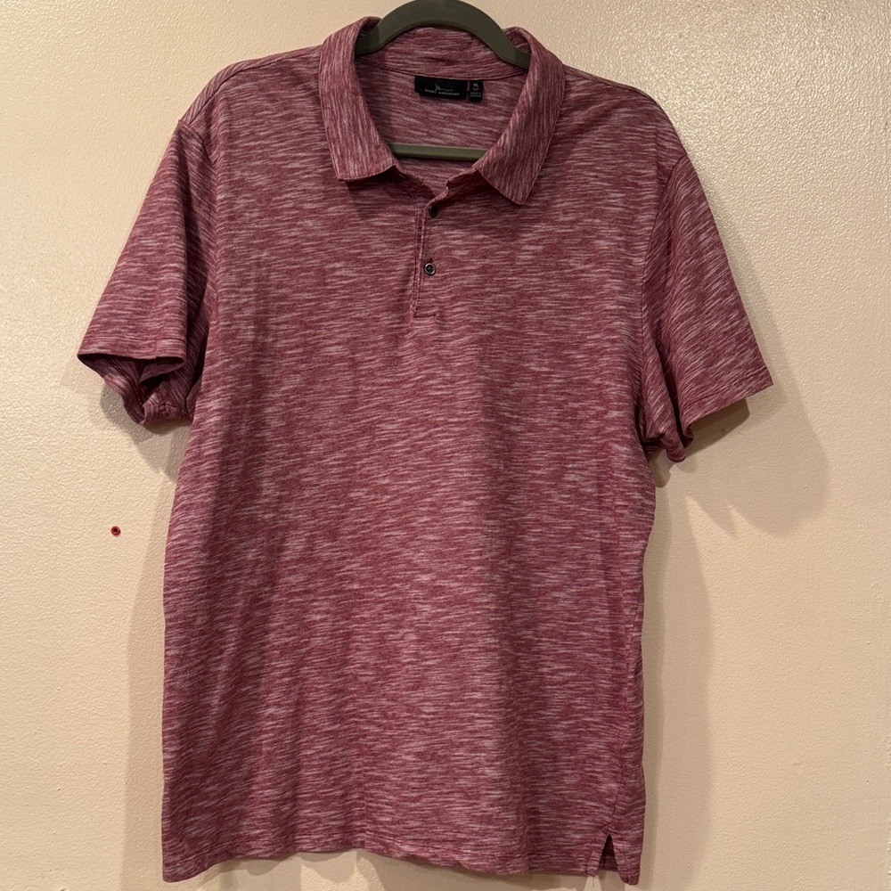 Marc Anthony Polo Shirt Men’s XL Slim Fit Red Space Dye Short Sleeve Casual